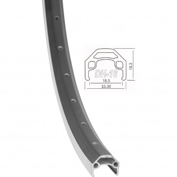 Обод 24" DH-18 Qijian 36H двойной, черный