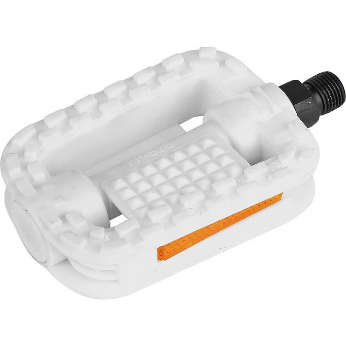 Педали FP-826 Feimin ось 1/2" со светоотражателями, пластиковые белые 360116