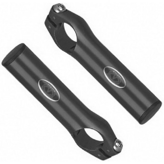 Рога на руль KWL-25, алюминиевые черные 440046