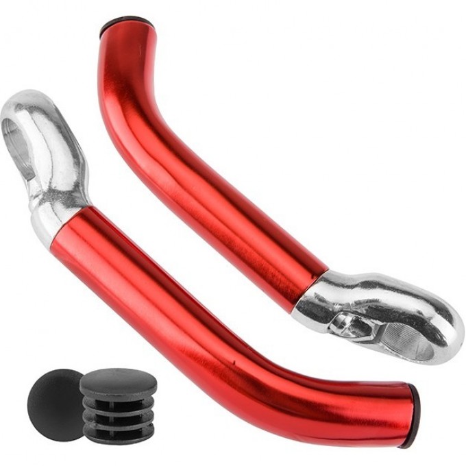 Рога на руль KWL-4, 2 болта, алюминиевые красные 440035