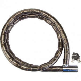 Трос-замок STELS 81201, 22x1500мм, чёрно-серебристый Трос-замок STELS 81201, 22x1500мм, чёрно-серебристый