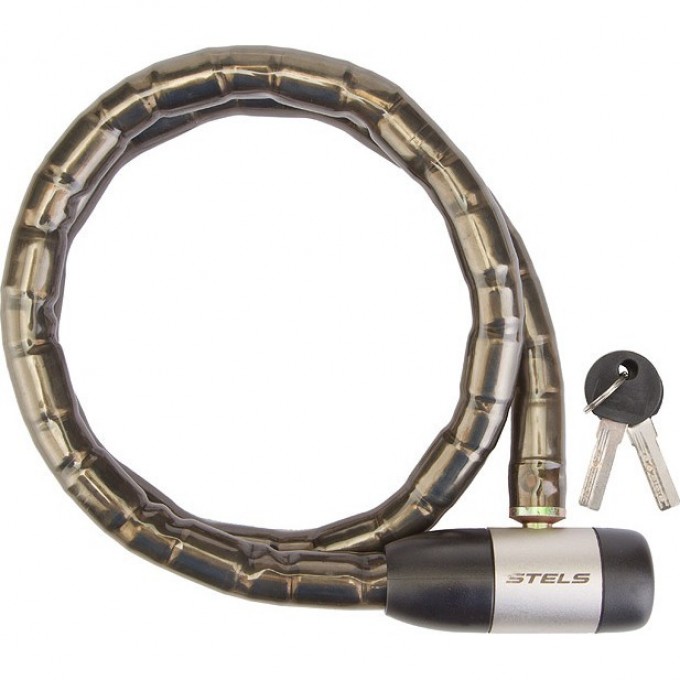 Трос-замок STELS 81715, 18x1000 мм, чёрно-серебристый 540049